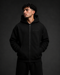 OF LUXURY Heavyweight Full-Zip Hoodie – Onyx Black